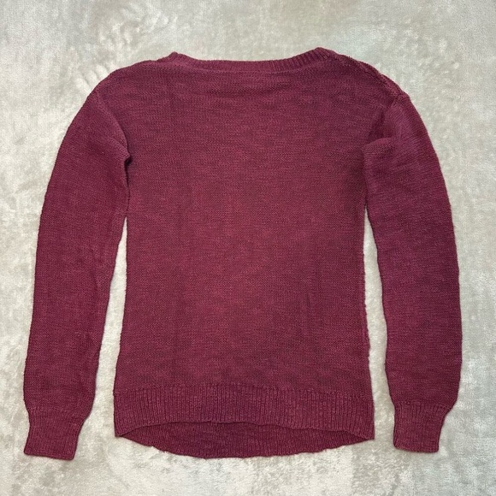Mossimo Sweater Women Size Xs Purple Cable Knit L… - image 2